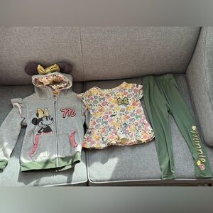 Disney Minnie Mouse Hoodie, Shirt and Pants Set-4T